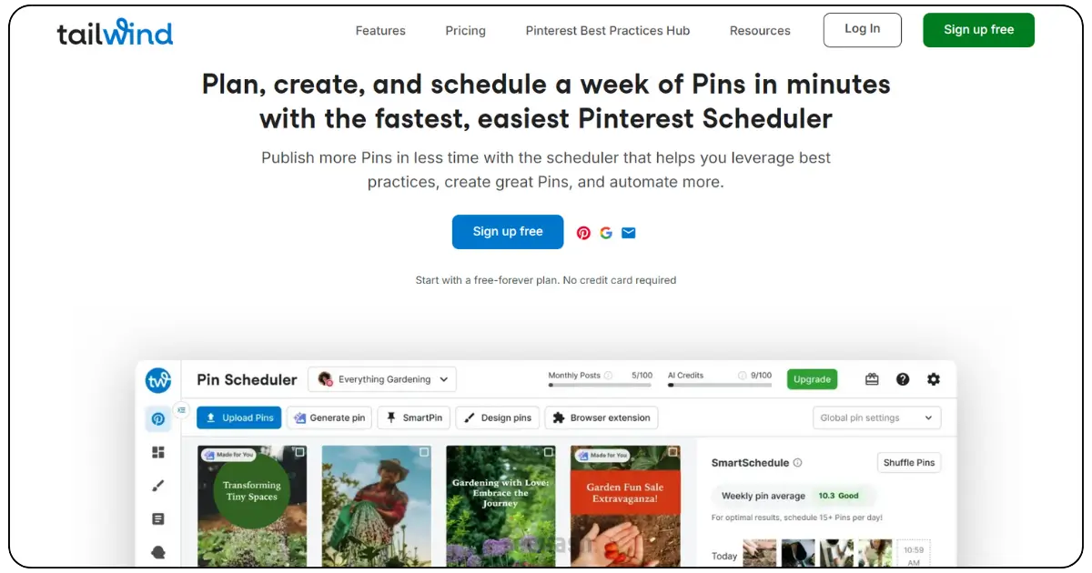 Tailwind - Best Pinterest Scheduler