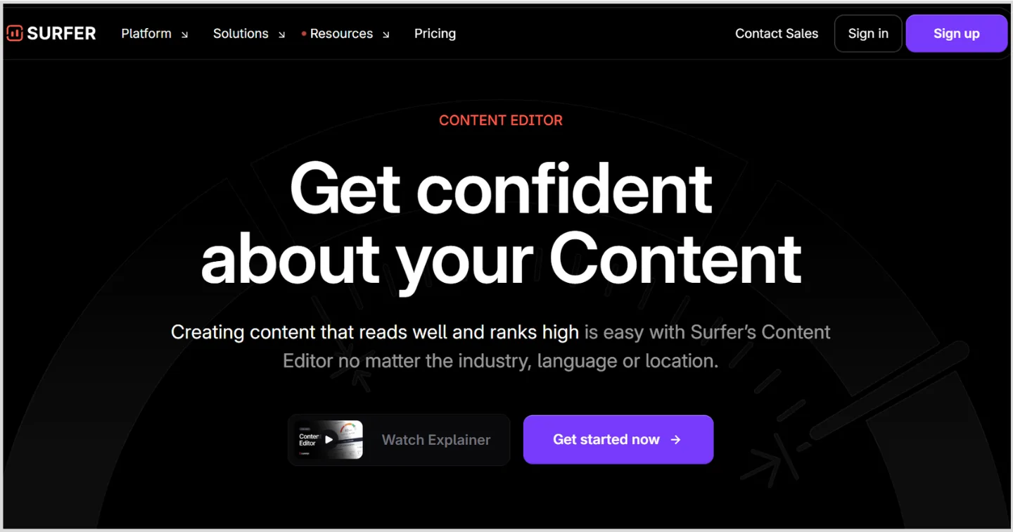 Surfer SEO AI Content Writing Tool