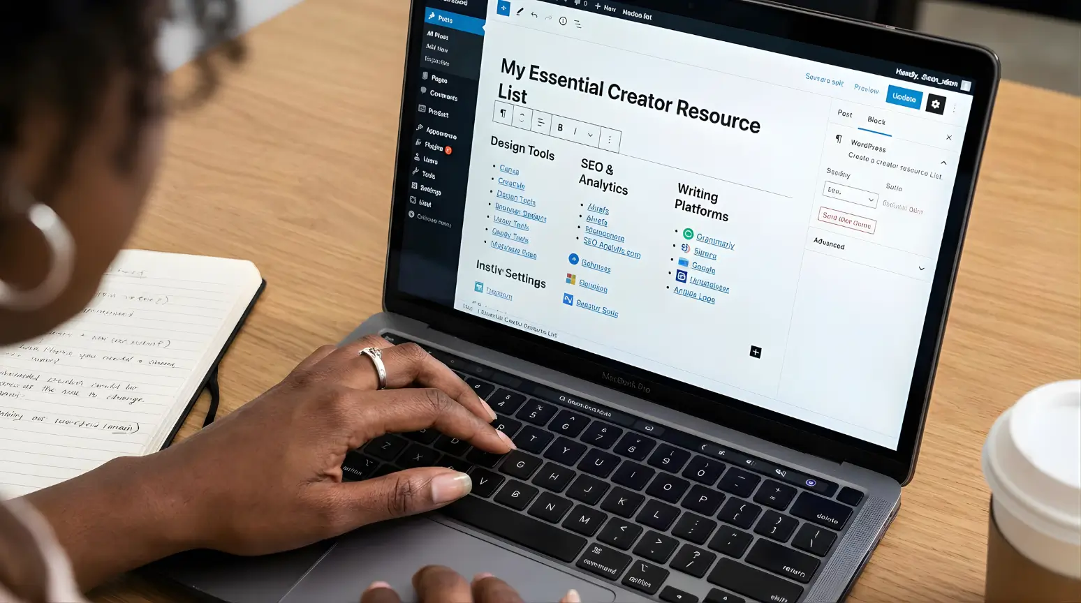 Blogger creating a resource list