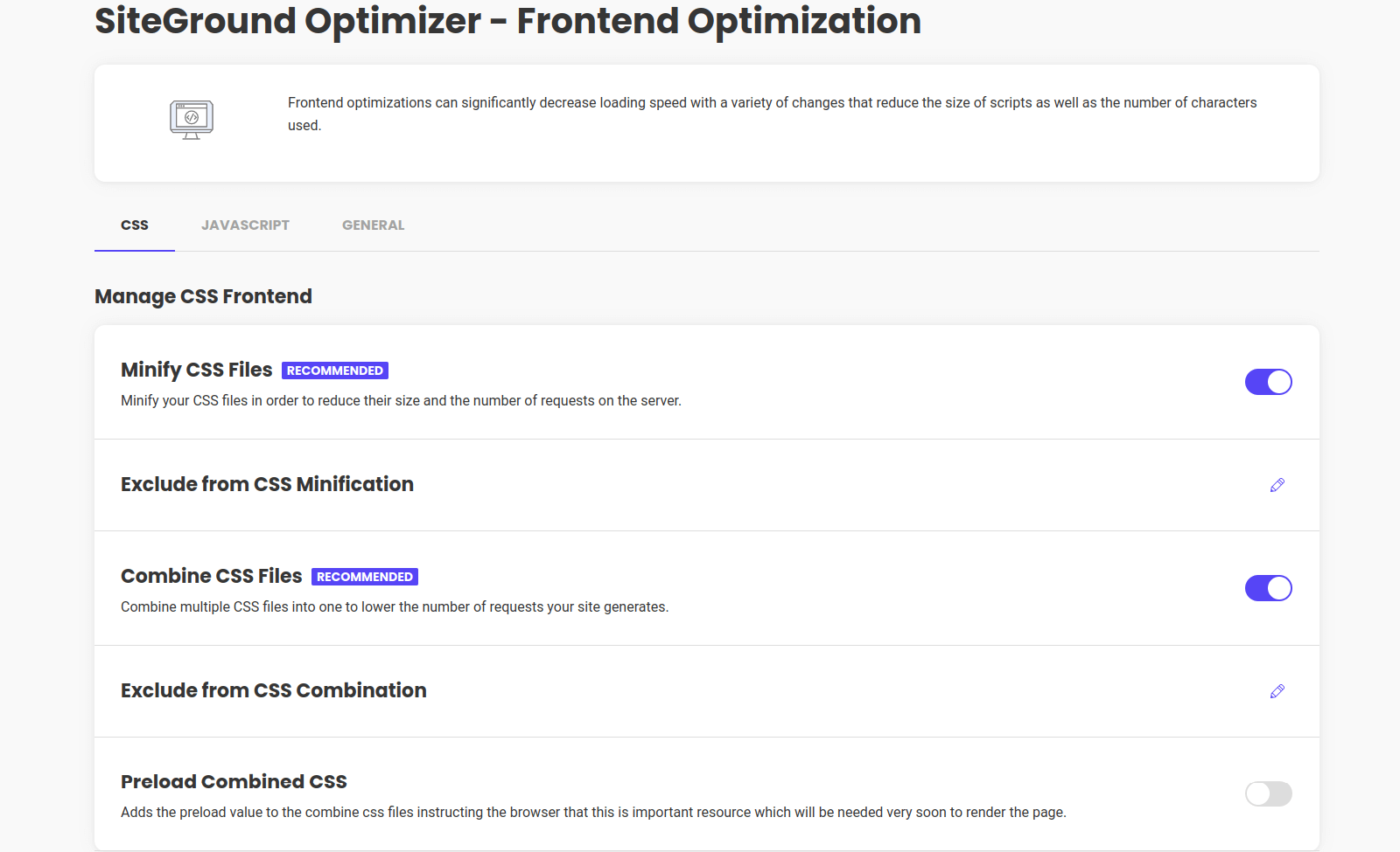 SiteGround Optimizer 