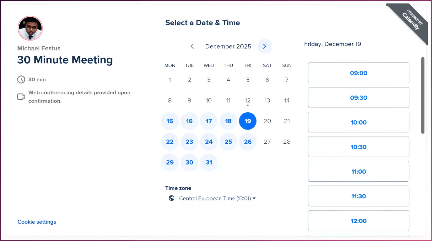 Calendly productivity app